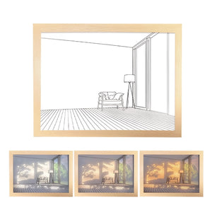 Rechargeable 3D LED Frame Lamps