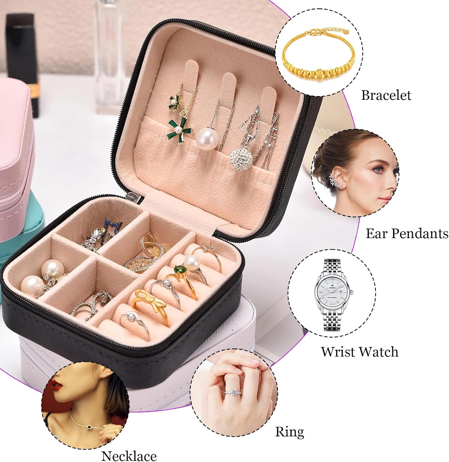 Portable Travel Jewelry Box