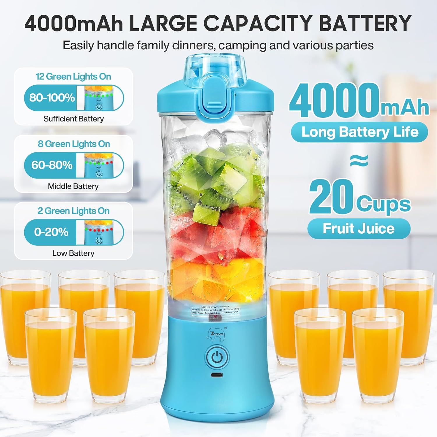 Portable USB Blender with Travel Cup