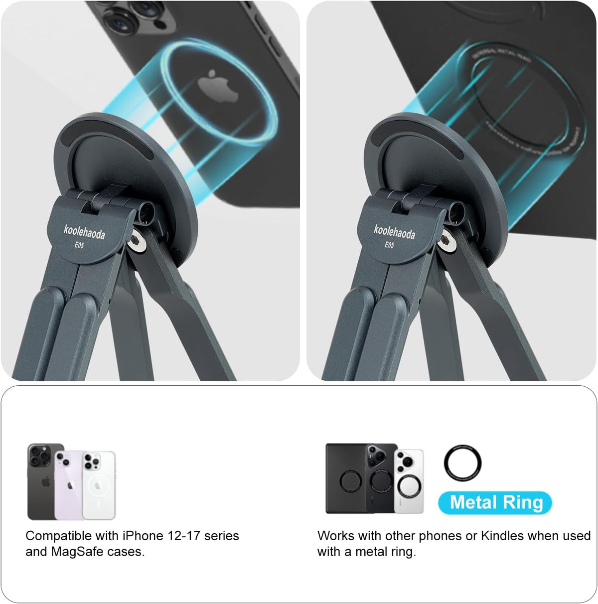 Foldable Magnetic Phone Stand and Selfie Stick