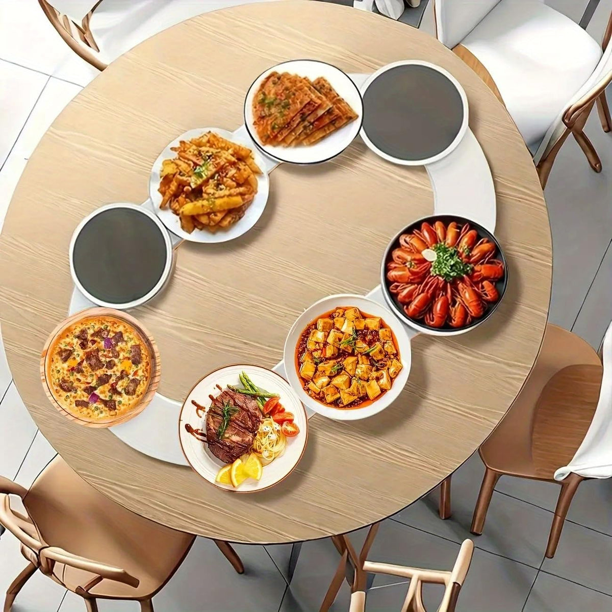 Expandable Lazy Susan Turntable for Tables