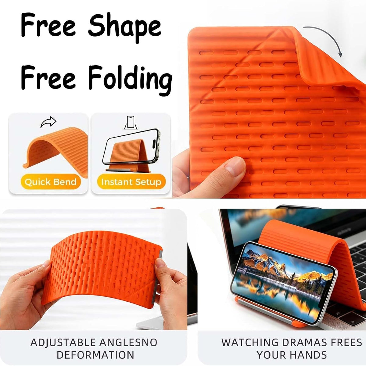 Flexible Silicone Aluminum Phone Stand