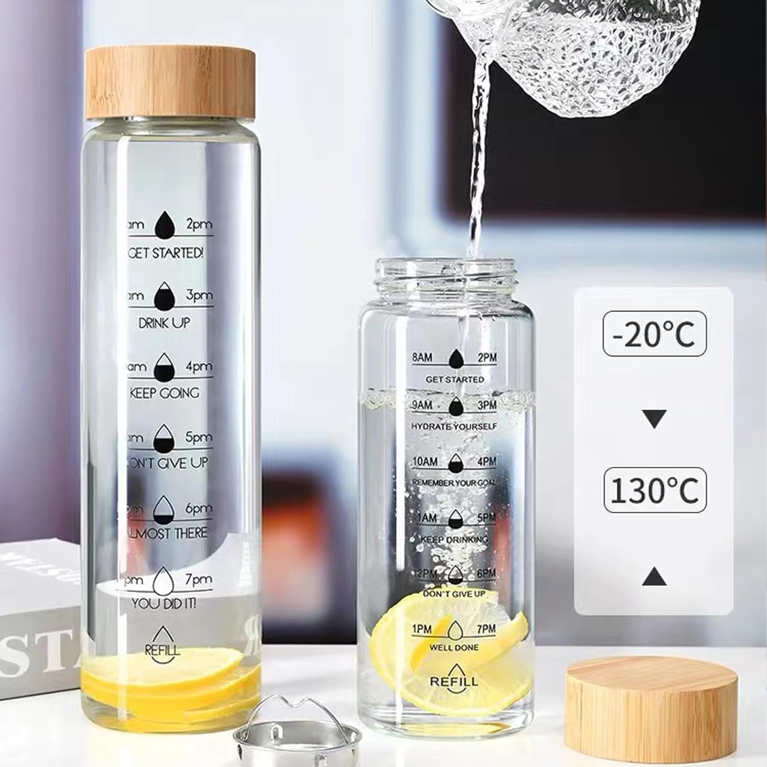 Glass Water Bottle 1000ml