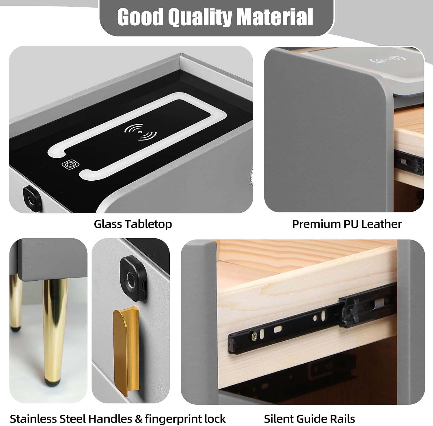 Smart Nightstand With Fingerprint Lock