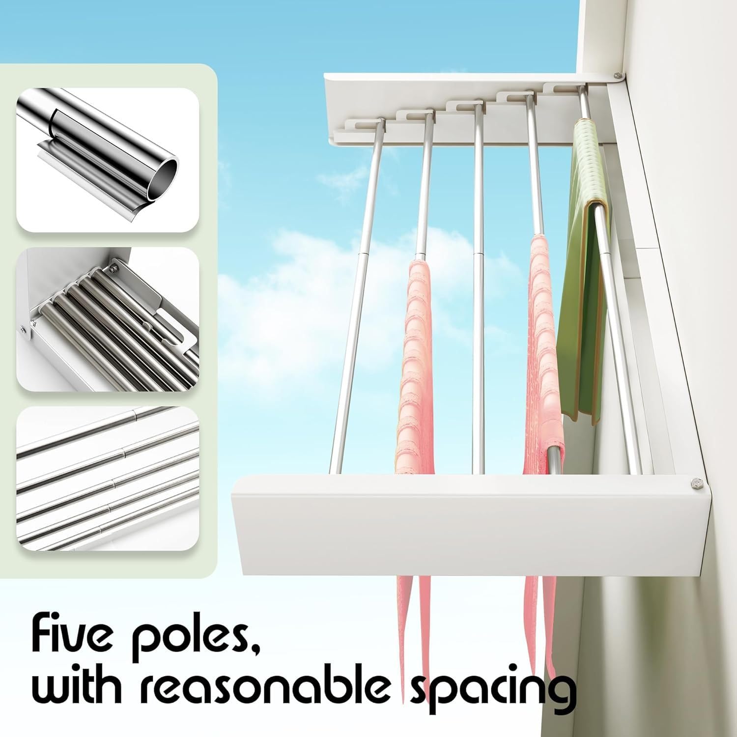 Wall Mounted Foldable Drying Rack