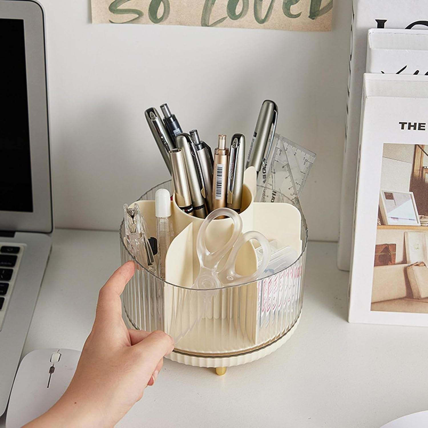 Rotating Makeup Brush Organizer