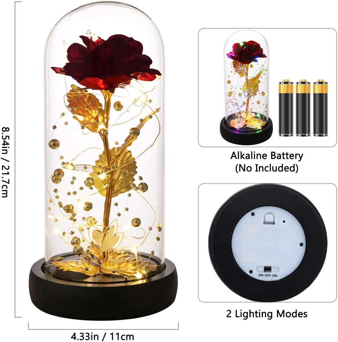Eternal Rose Plastic Dome Light
