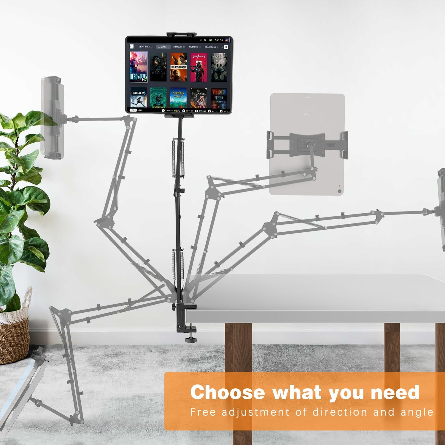 Multi-Device Stainless Steel Adjustable Holder