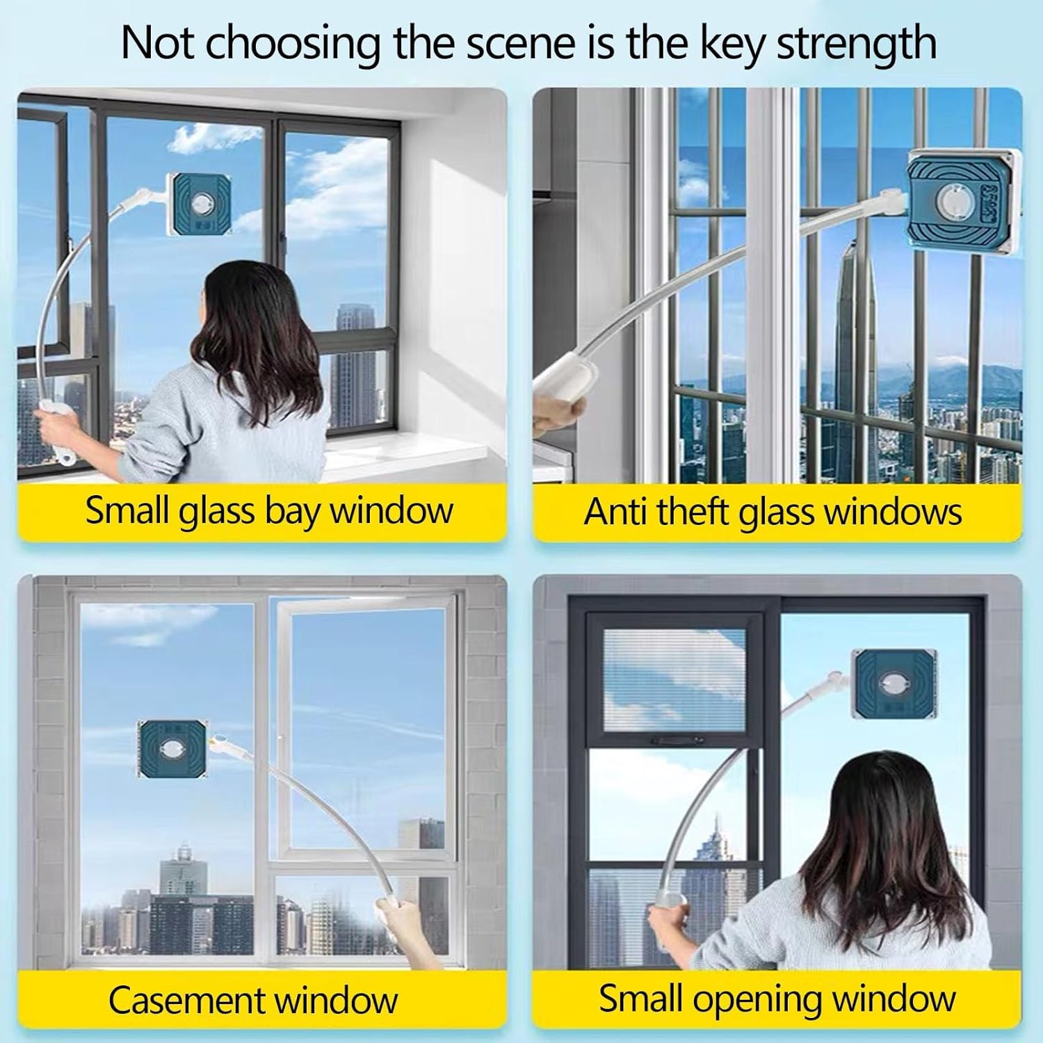 Dual Mode Extendable Window Cleaning Tool