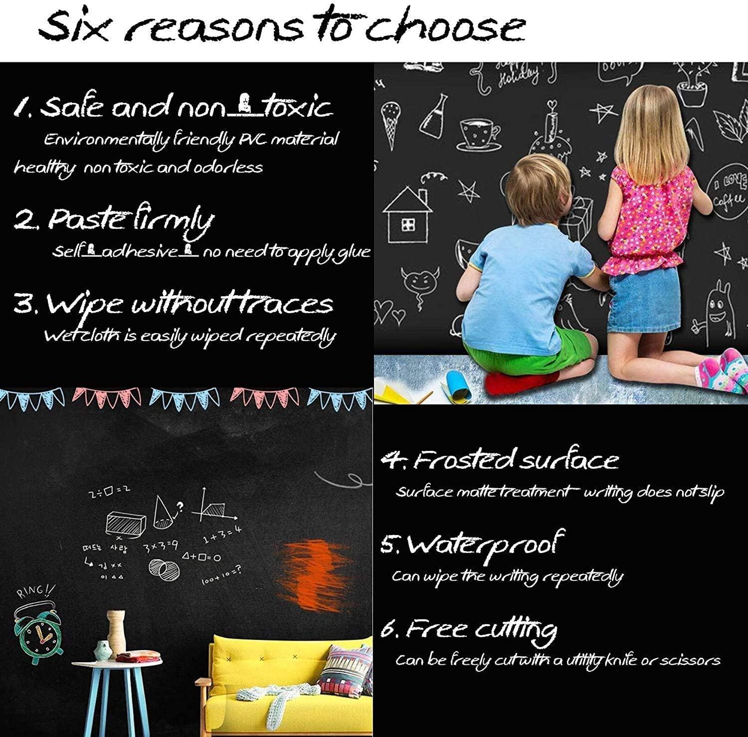 Blackboard Wall Sticker with 5 Free chalks (طبشور) - 961stores