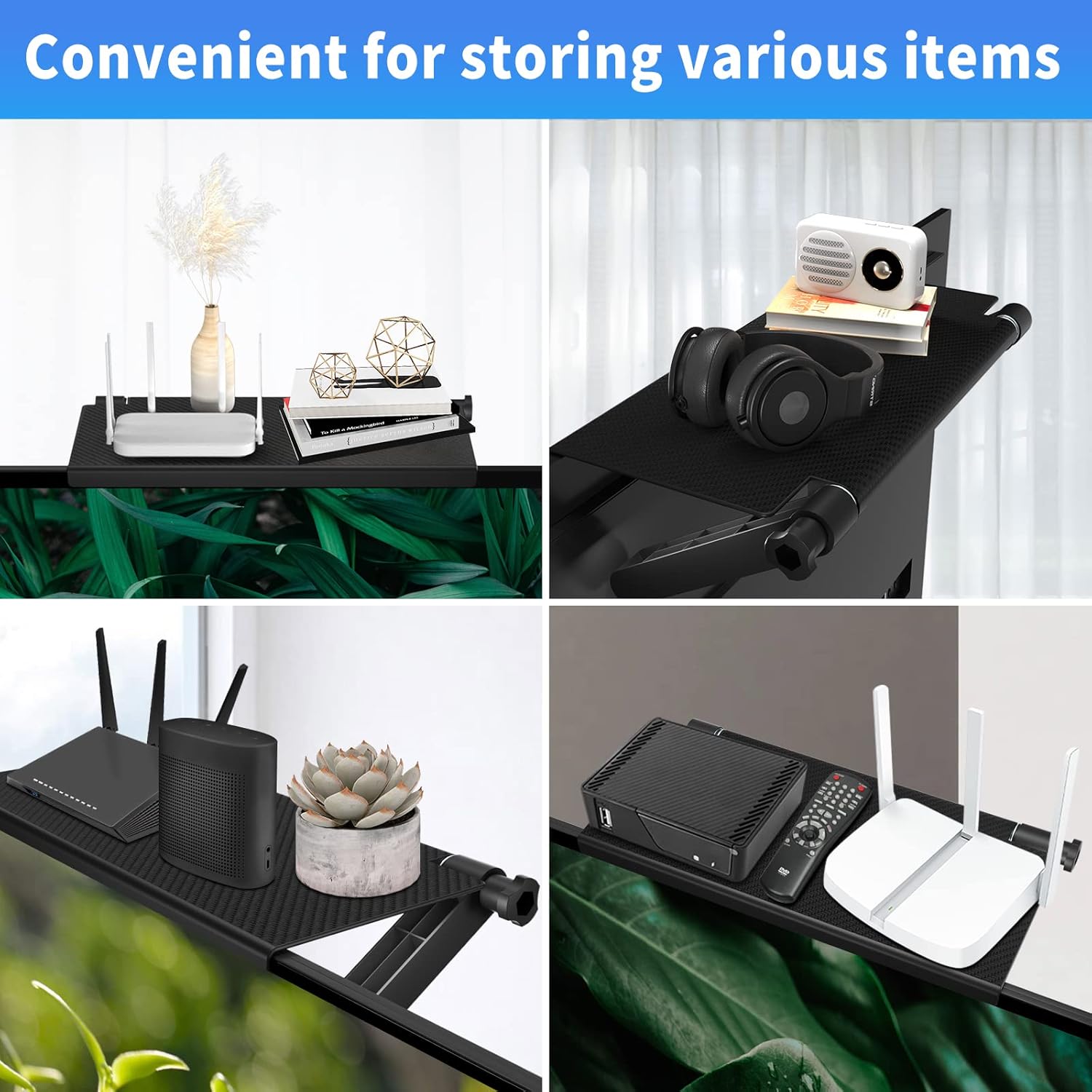 Adjustable TV Top Shelf