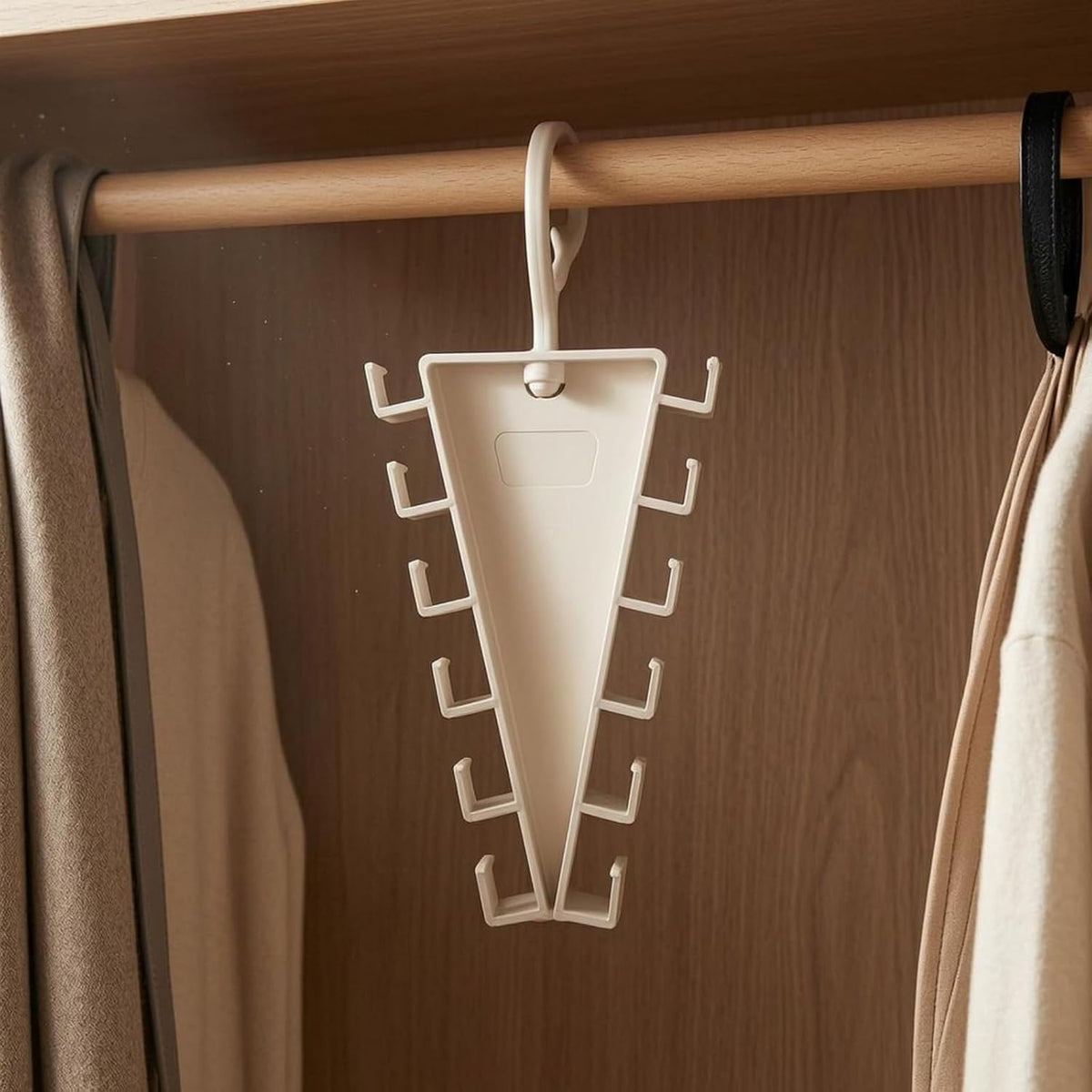 V-Shaped Wall-Mounted Clothes Hook Rack