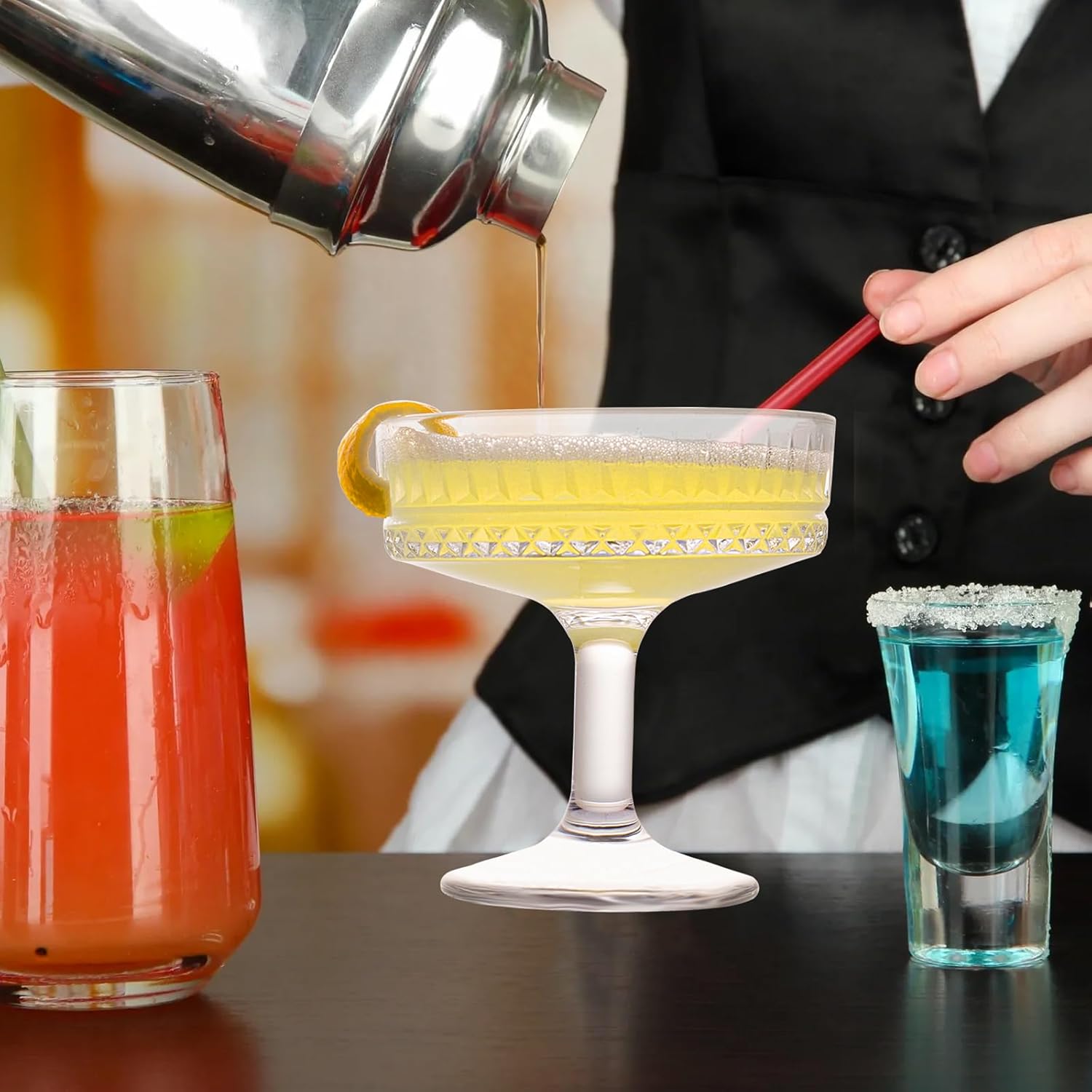 Set Of 6 Elegant Glass Cup