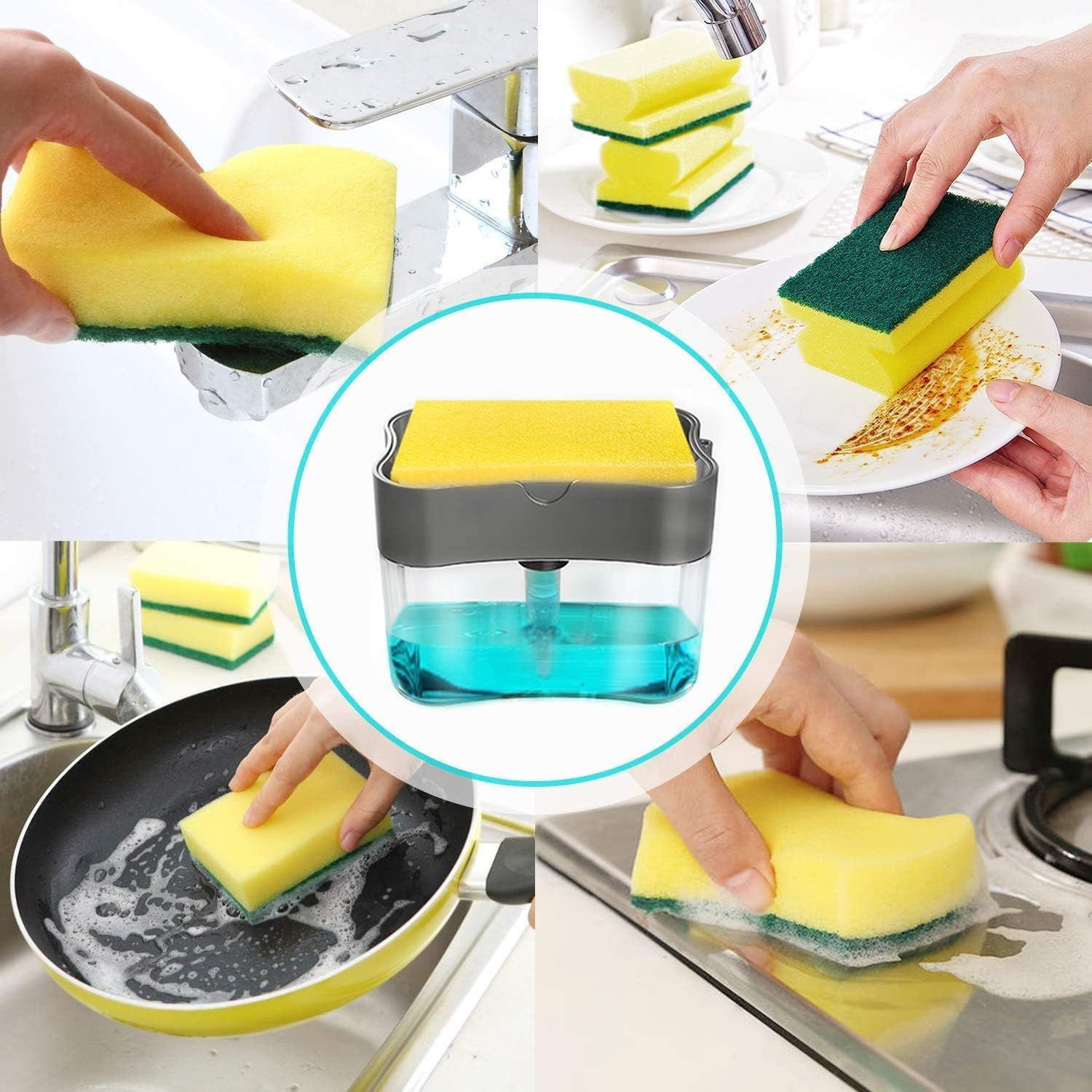 2 in 1 Sponge Holder and Soap Dispenser