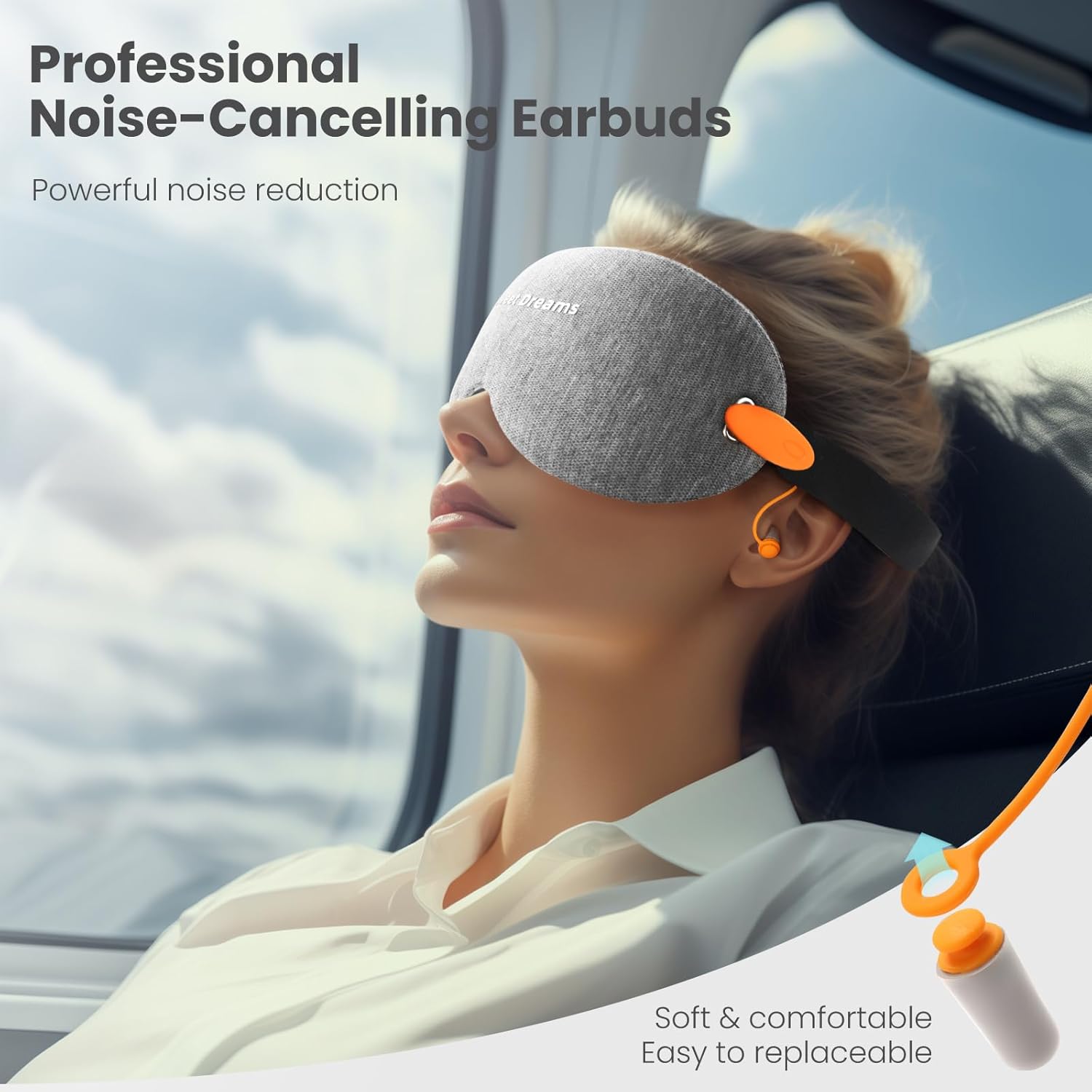 Sleep Mask with Earplugs