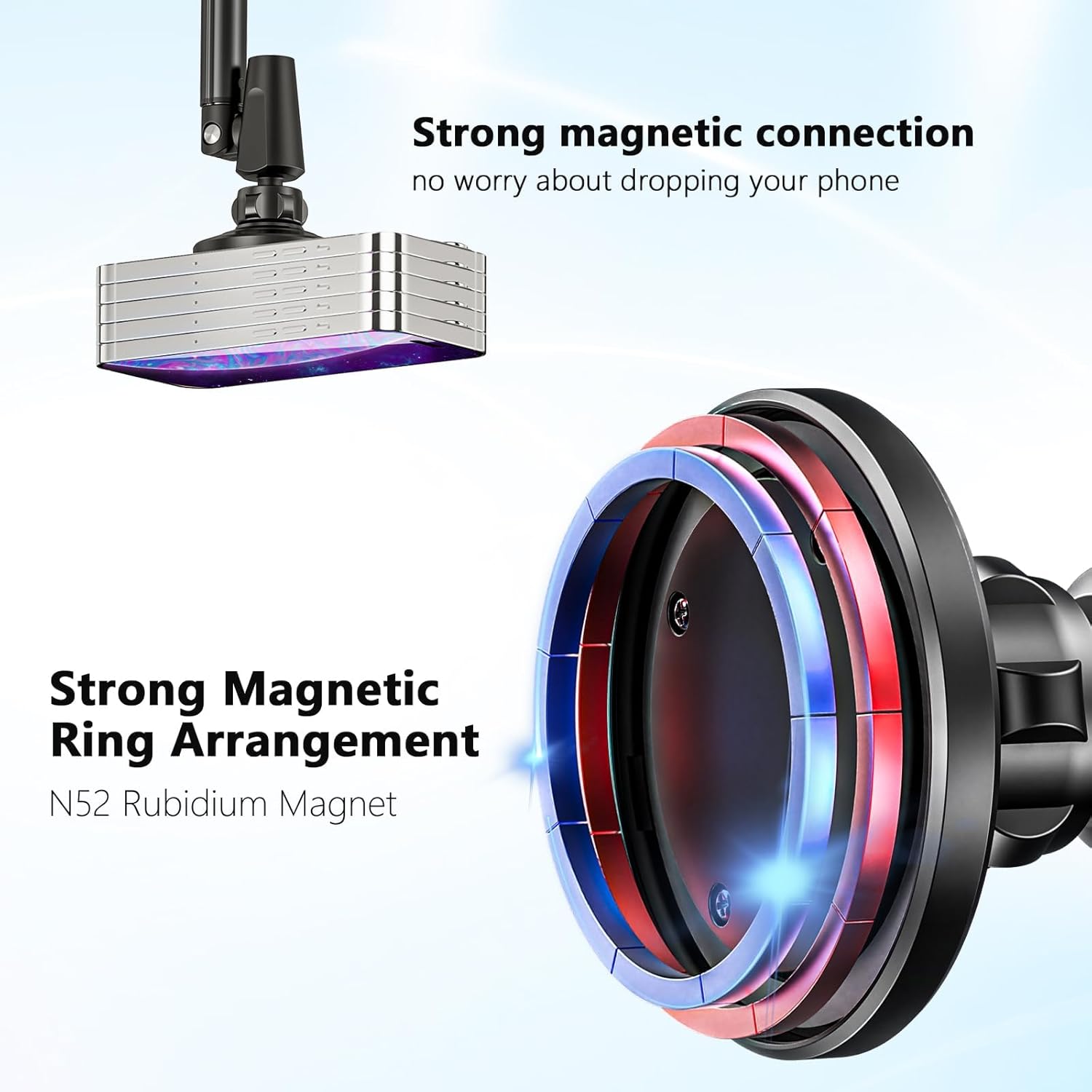 Rotating Magnetic Desk Phone Holder