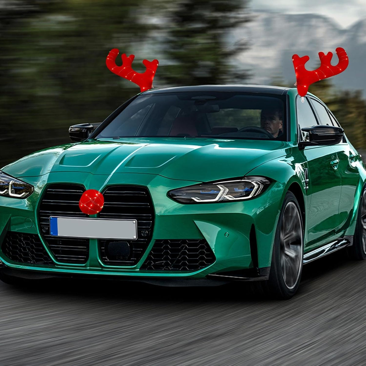 Christmas Reindeer Antlers Car Decoration