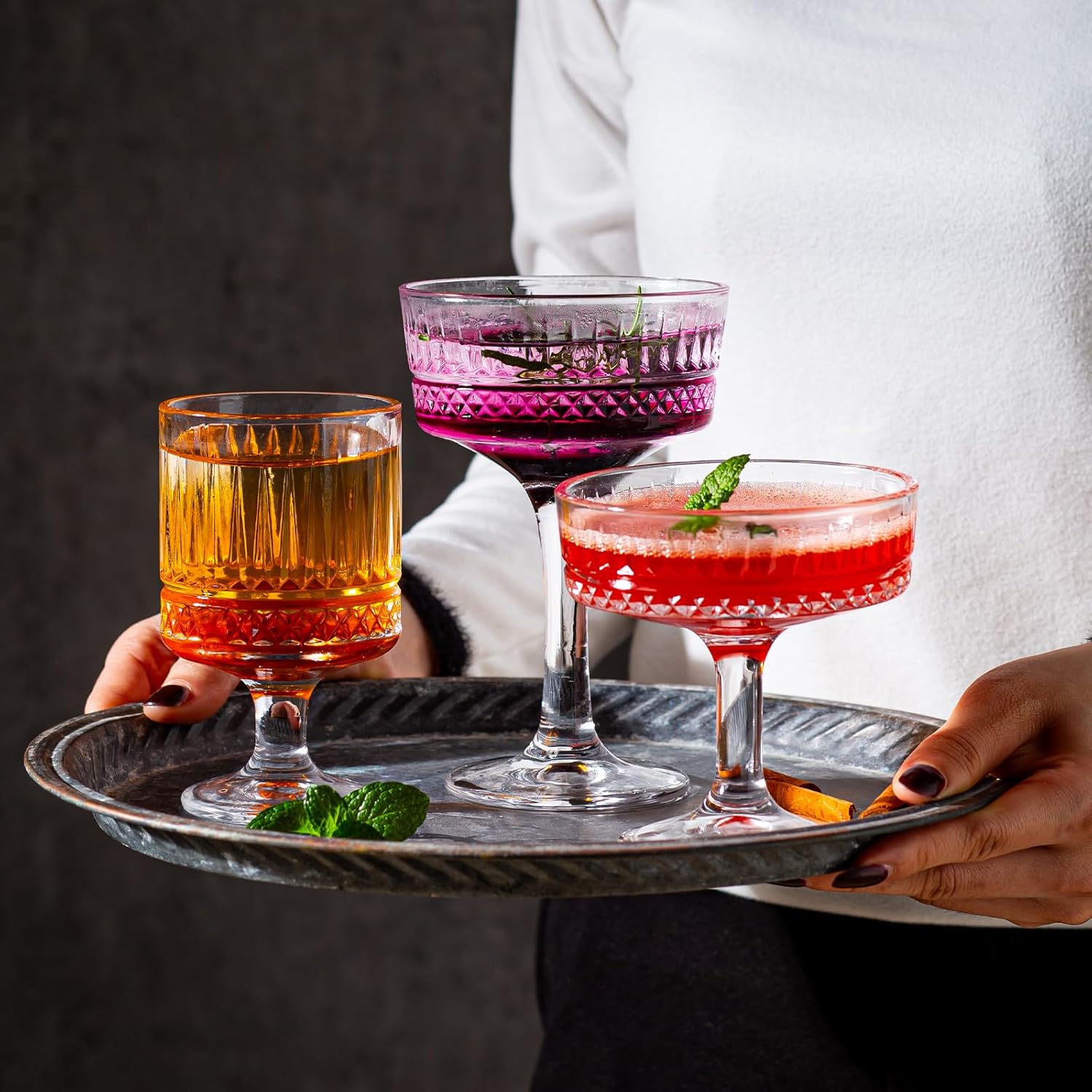 Set Of 6 Elegant Glass Cup