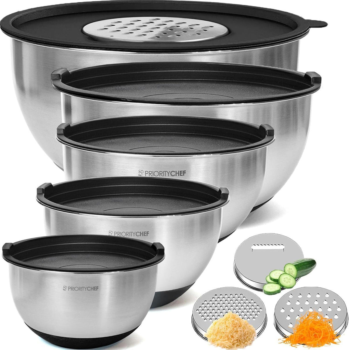 Mixing Bowls Set with Lids and Graters