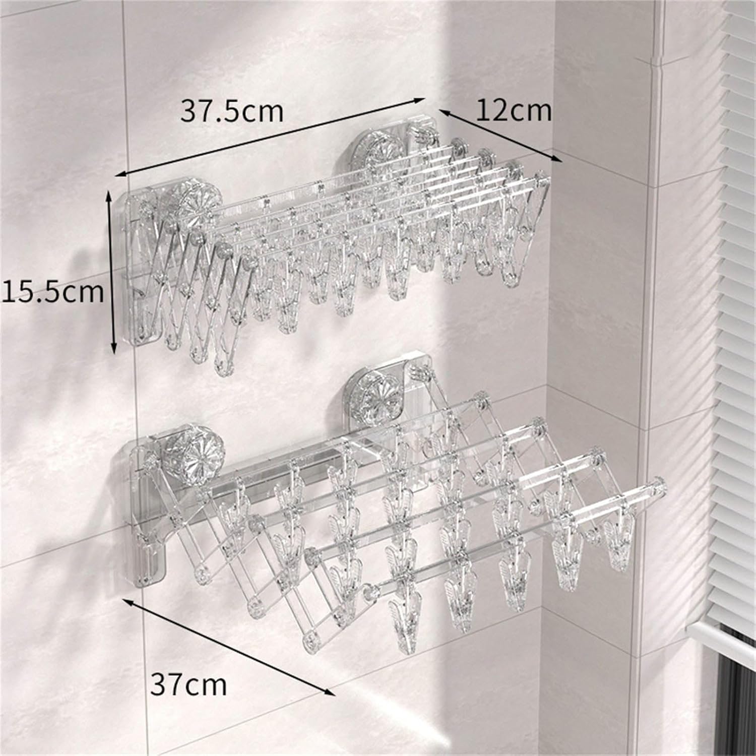 Foldable Suction Clothes Drying Rack