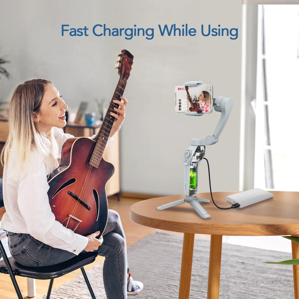 Smart Phone Gimbal with Fill Light