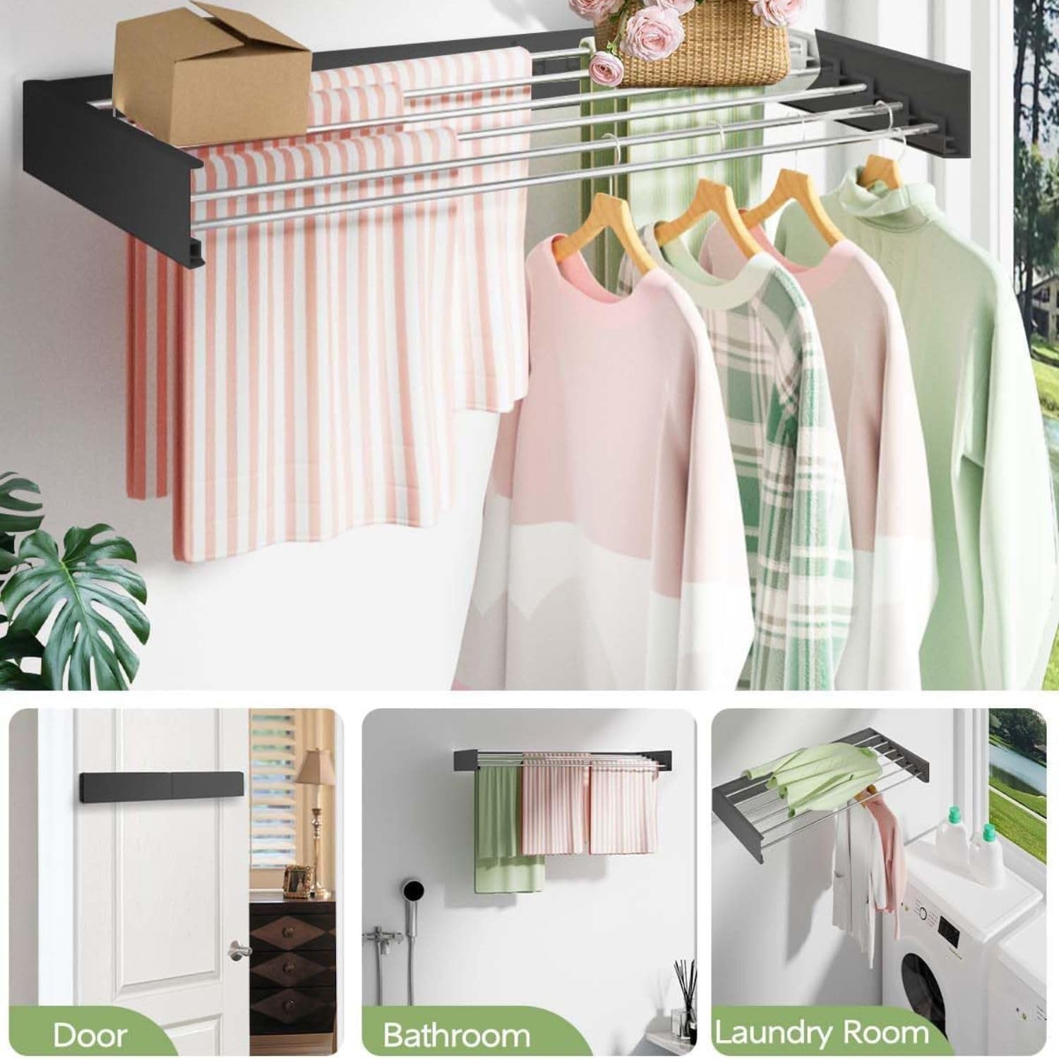 Wall Mounted Foldable Drying Rack
