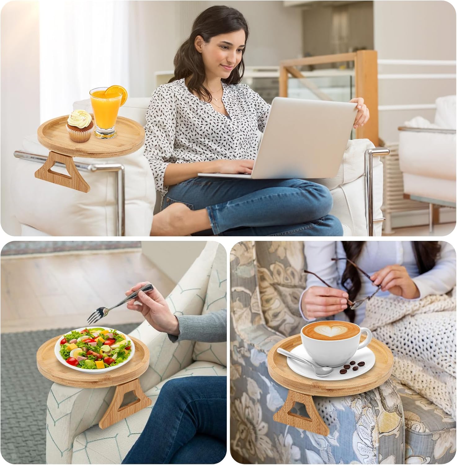 Bamboo Sofa Arm Tray