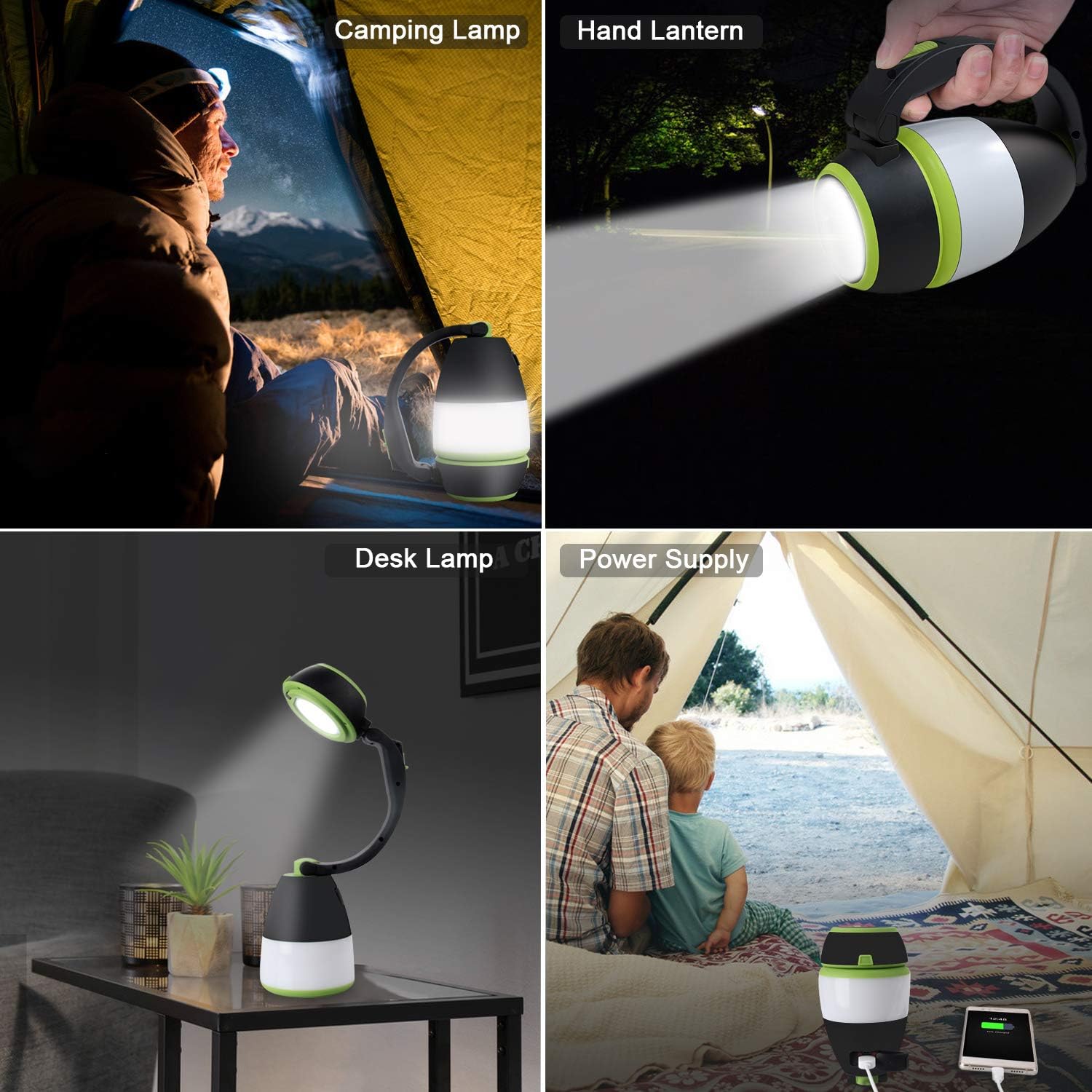 4-in-1 Rechargeable Camping Light