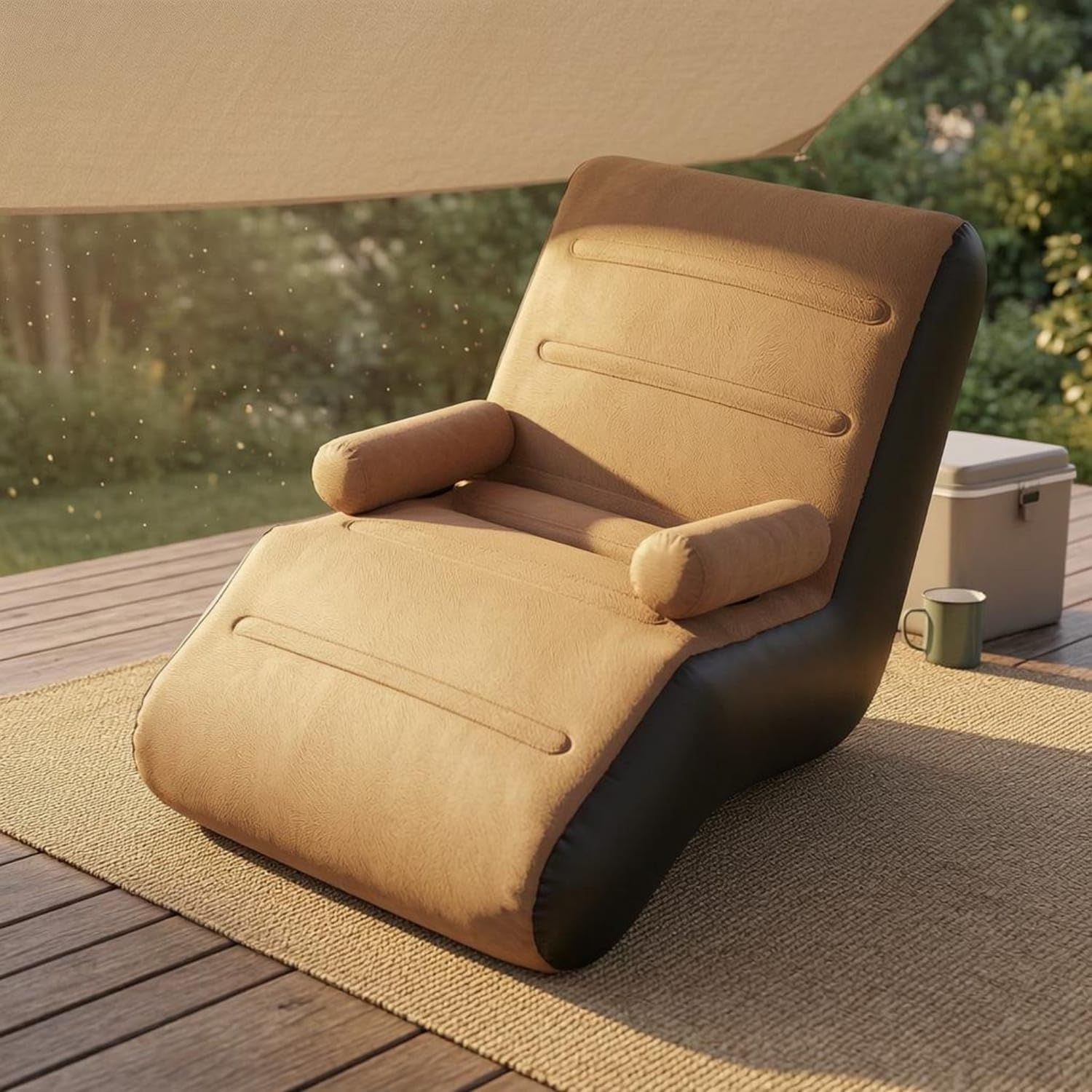S-Shaped Inflatable Lounge Chair with Pump