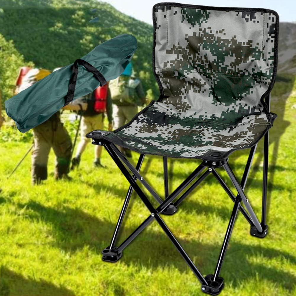 Camouflage Camp Chair with Side Pocket