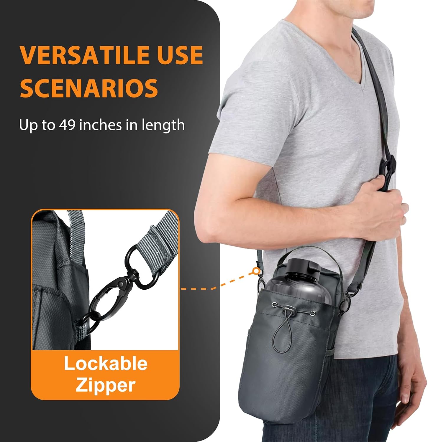Magnetic Gym Bag With Water Bottle Holder