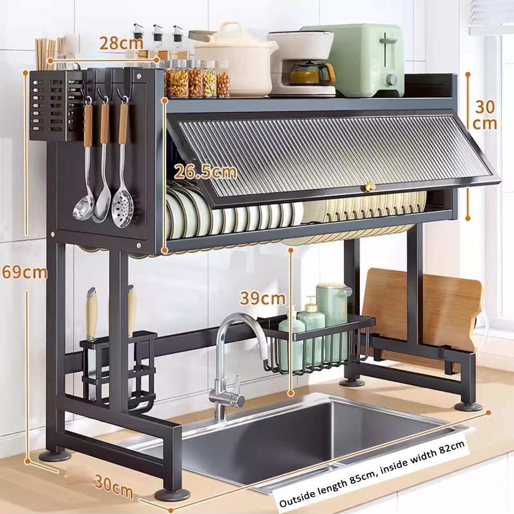 Over Sink Dish Rack and Storage Organizer