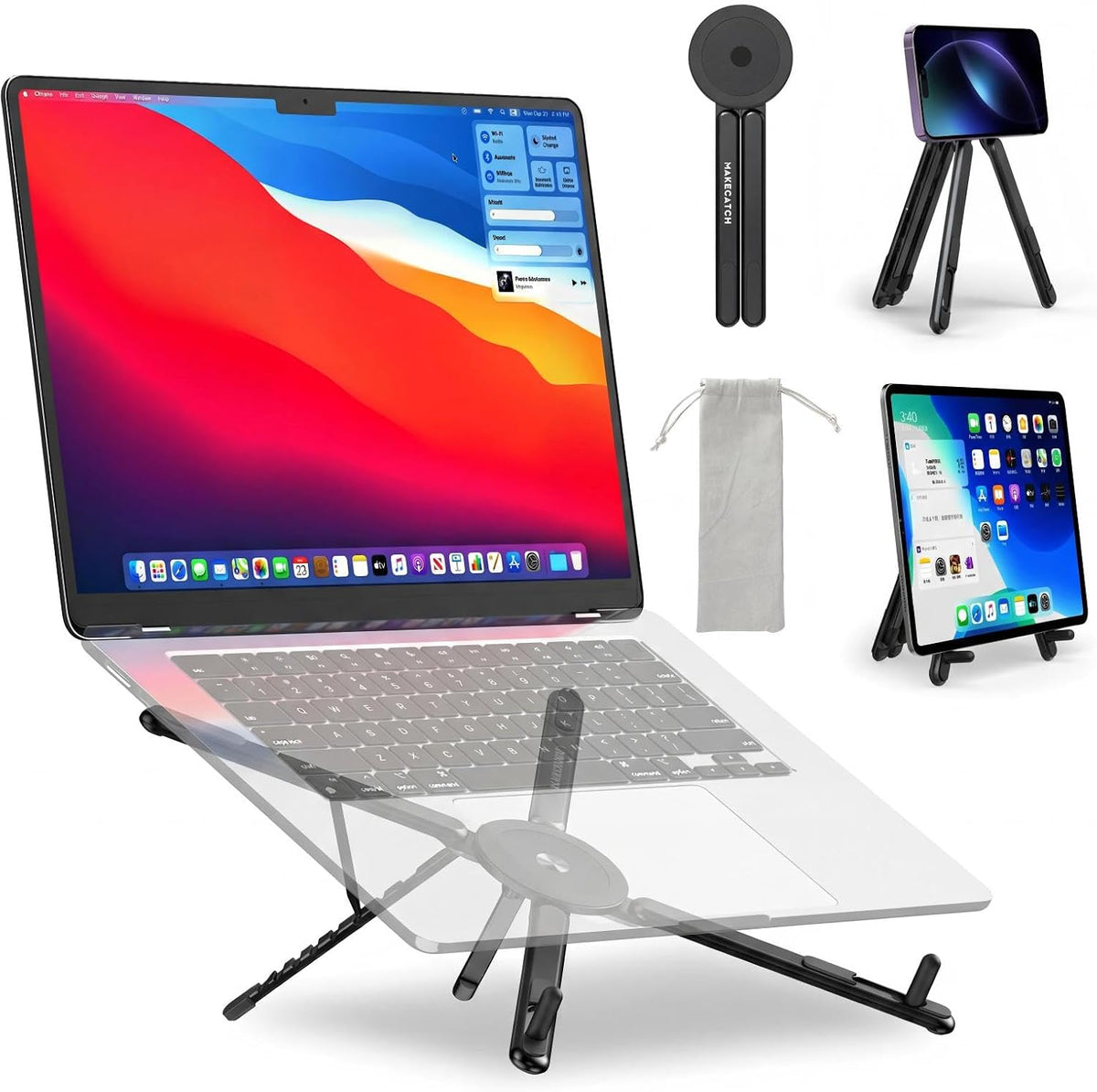 Foldable Magnetic Phone Stand and Selfie Stick