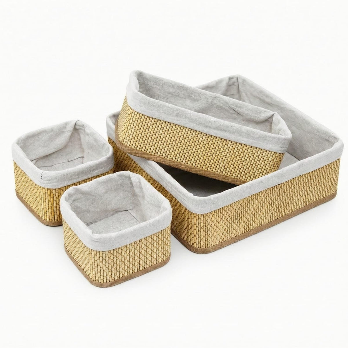 Bamboo Woven Basket Set