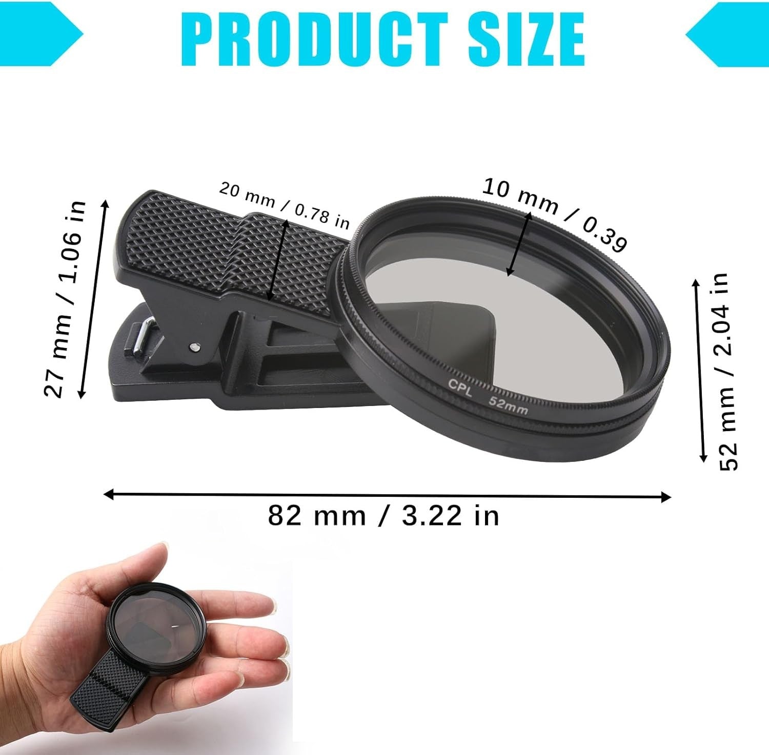 52mm Phone Polarizing Filter