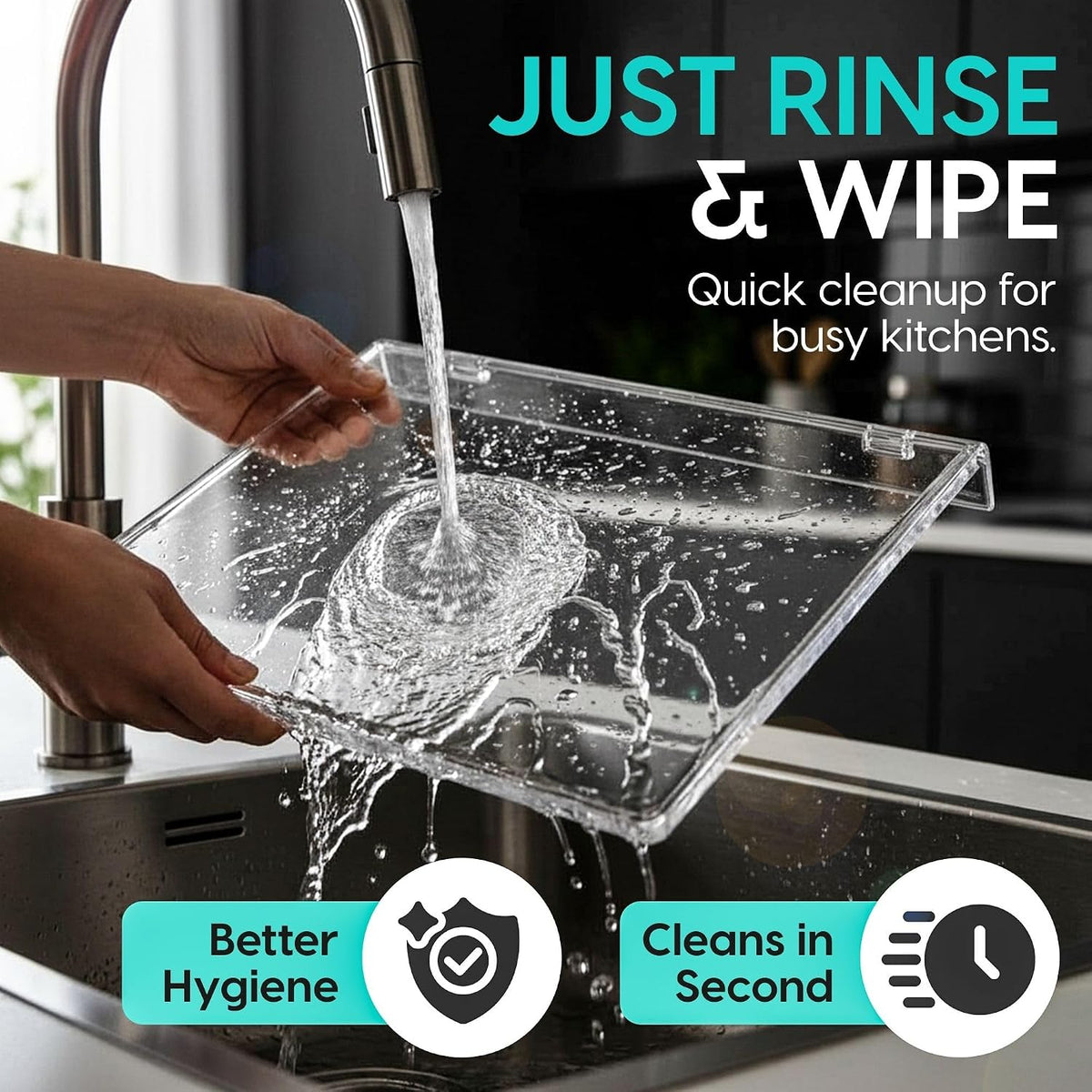Acrylic Cutting Board with Waste Container