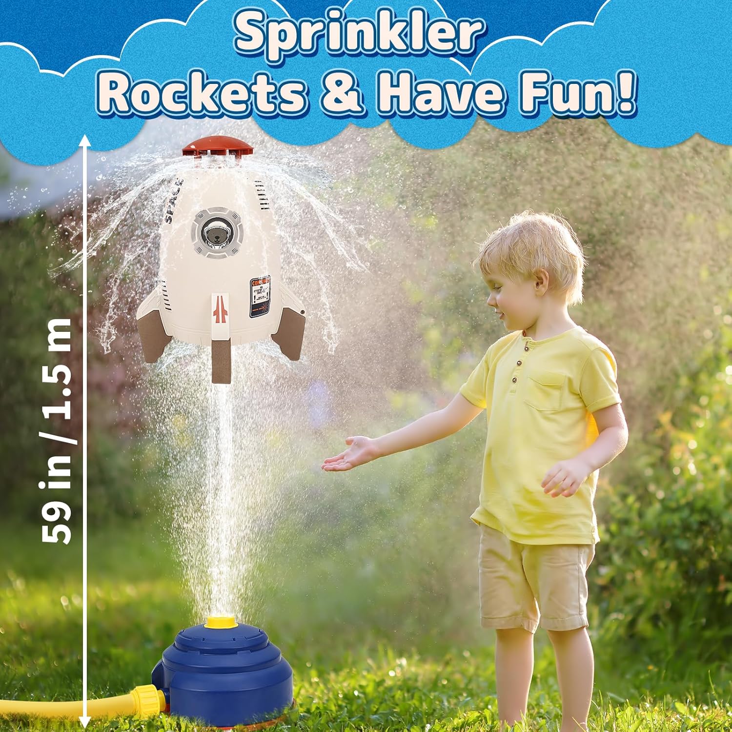 Rocket Water Sprinkler + 3M Hose