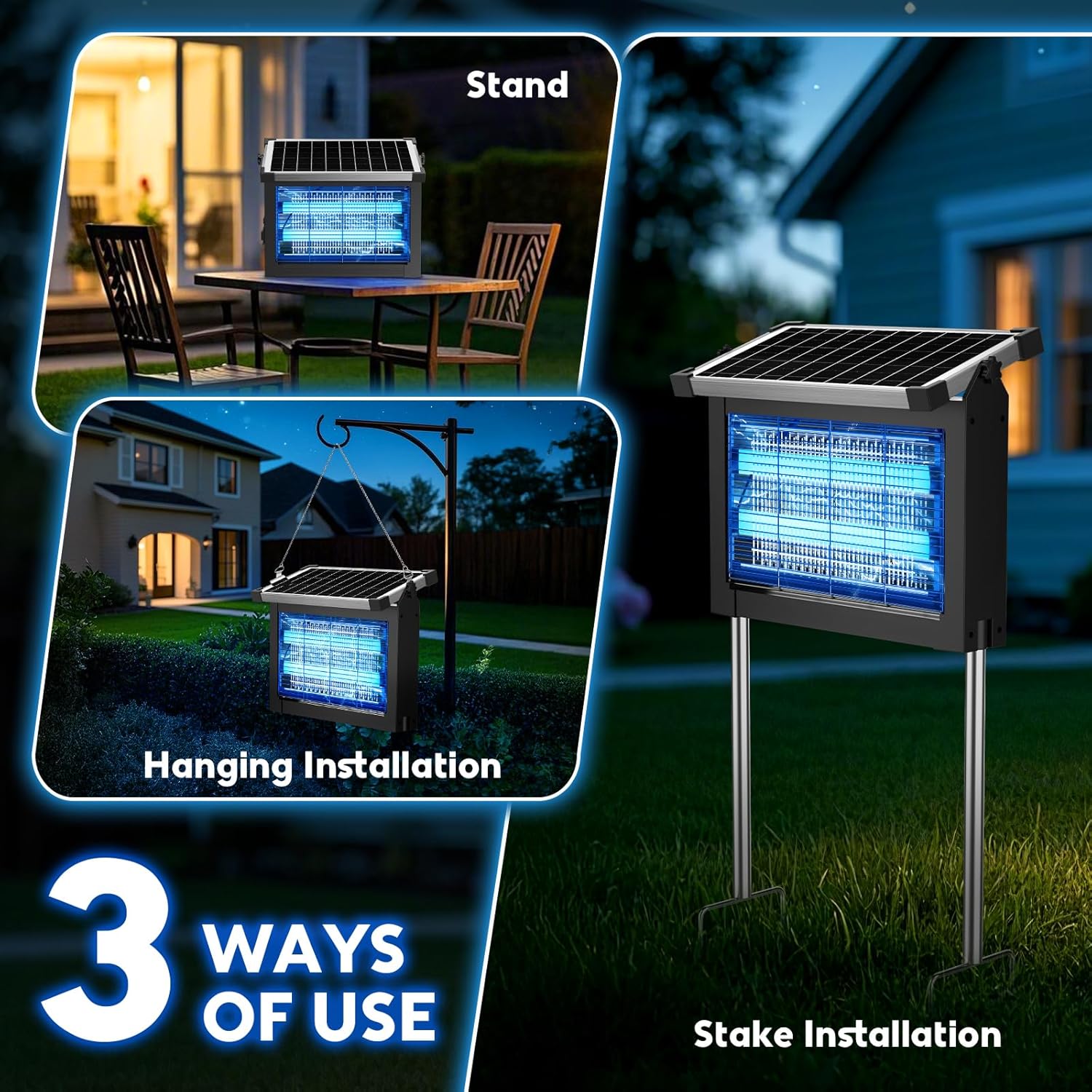Solar Fly Zapper Lamp