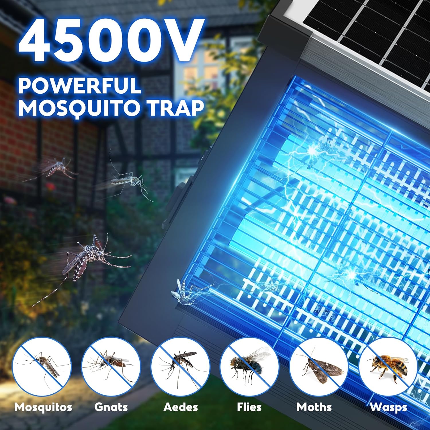 Solar Fly Zapper Lamp