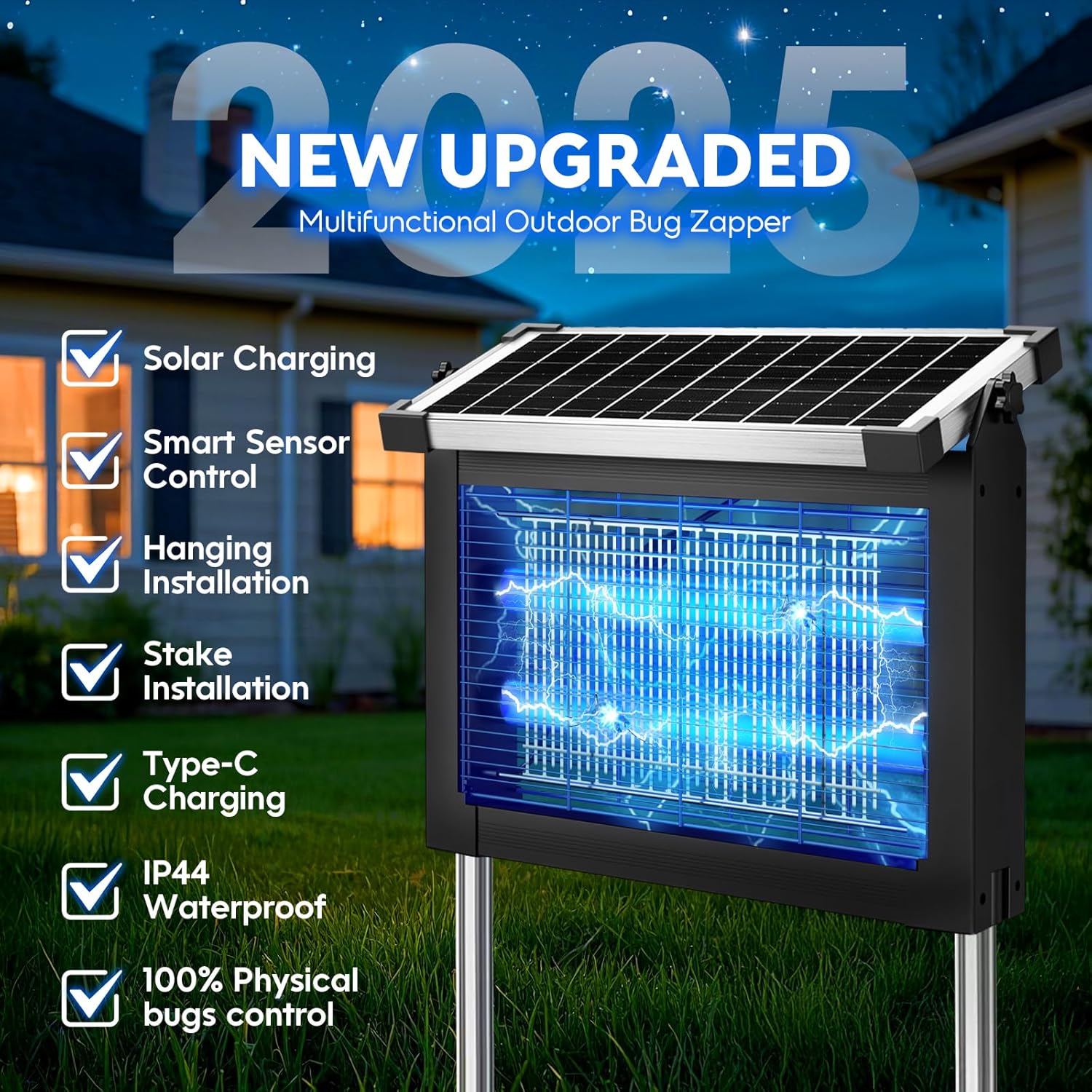 Solar Fly Zapper Lamp