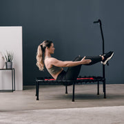 Indoor Fitness Rebounder with Adjustable Bar