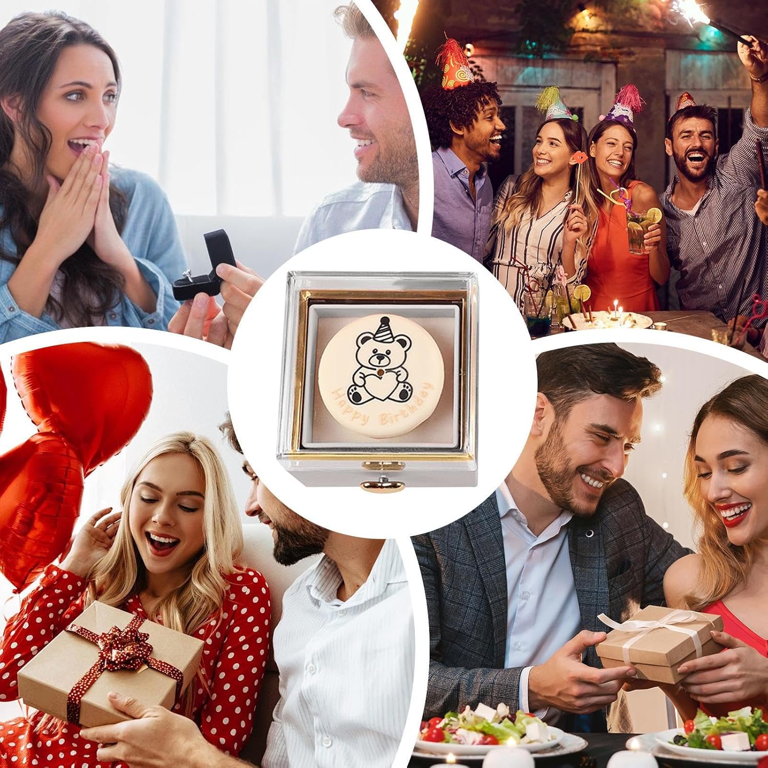 Surprise Rotating Bear Gift Box (Without Jewelry)