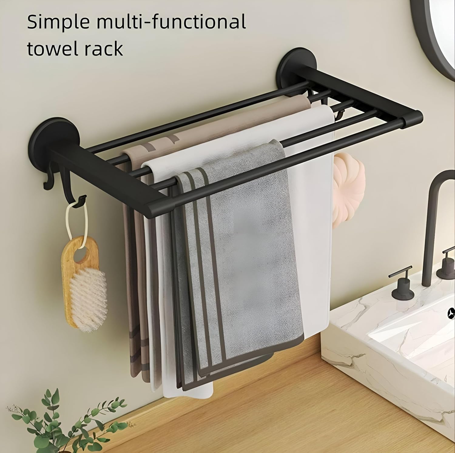 Multi-Bar Wall Towel Rack