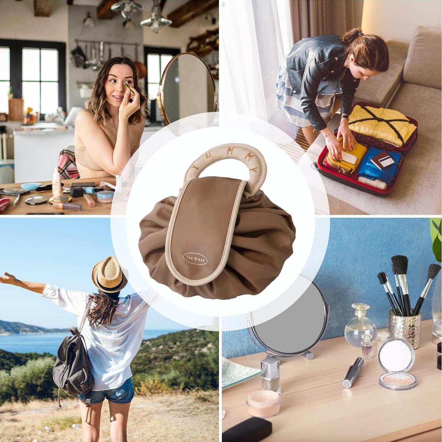 Flat Expandable Makeup Bag