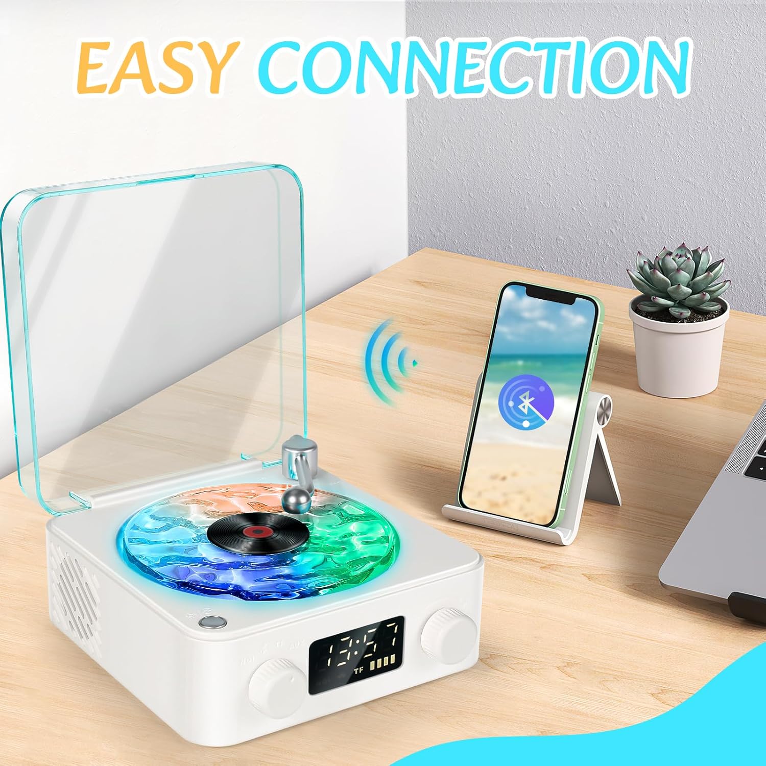 Waves Vinyl Speaker and Projector
