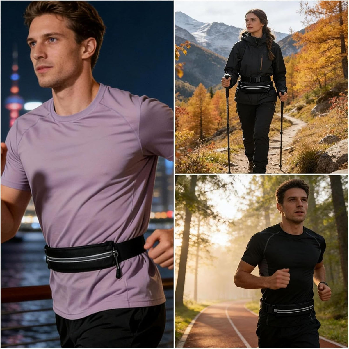 Reflective Running Belt with Adjustable Strap