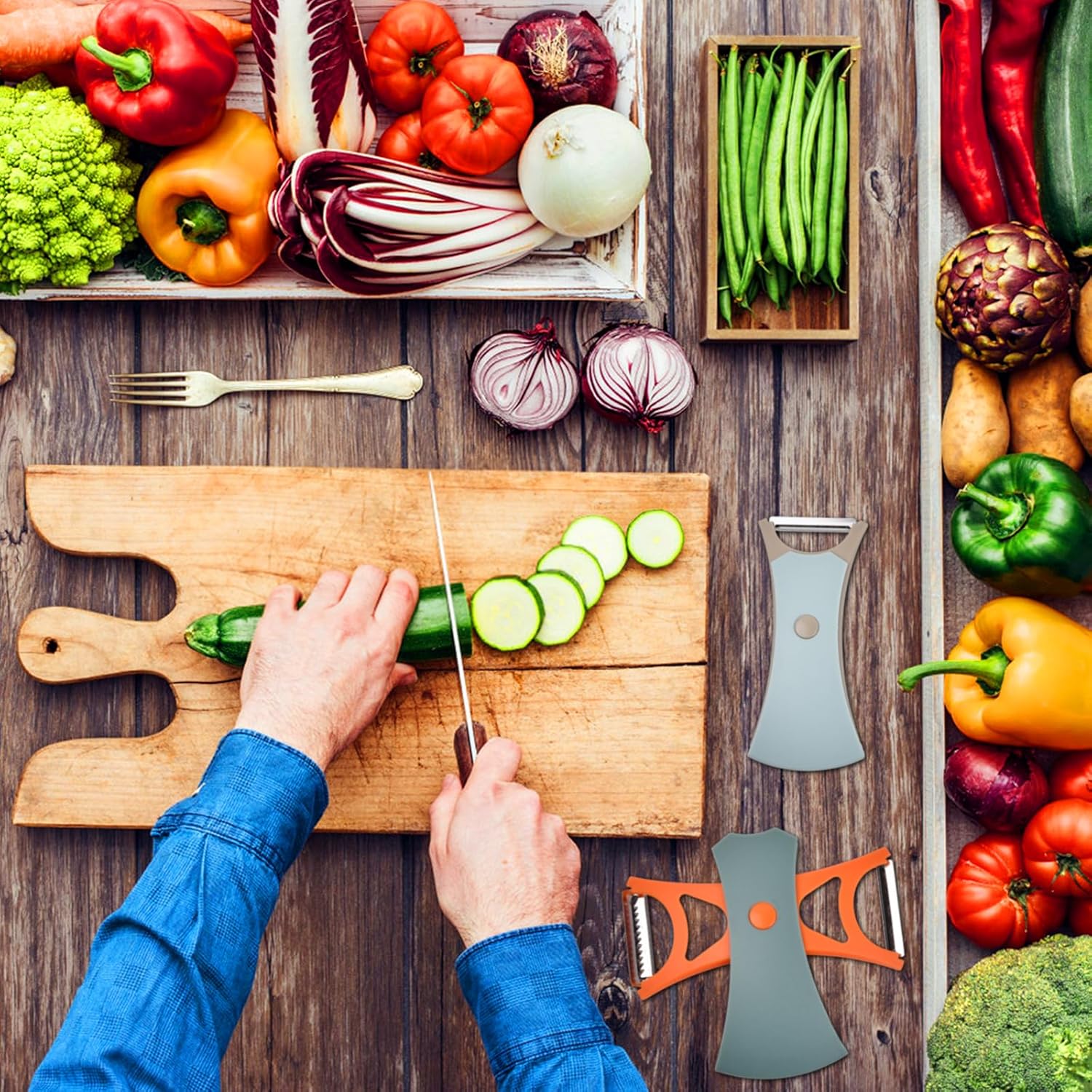 2-in-1 Fruit & Vegetable Peeler and Shredder