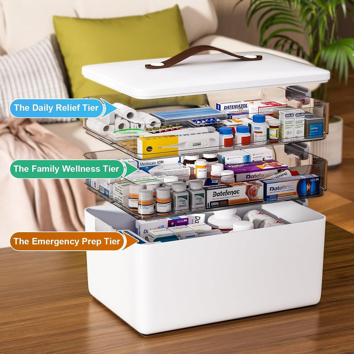 3-Tier Medicine Storage Organizer Box