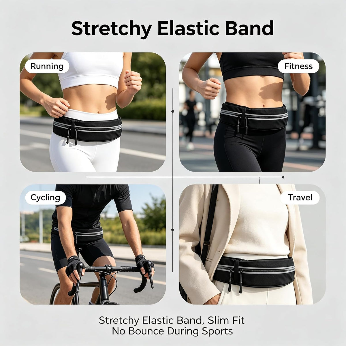 Reflective Running Belt with Adjustable Strap