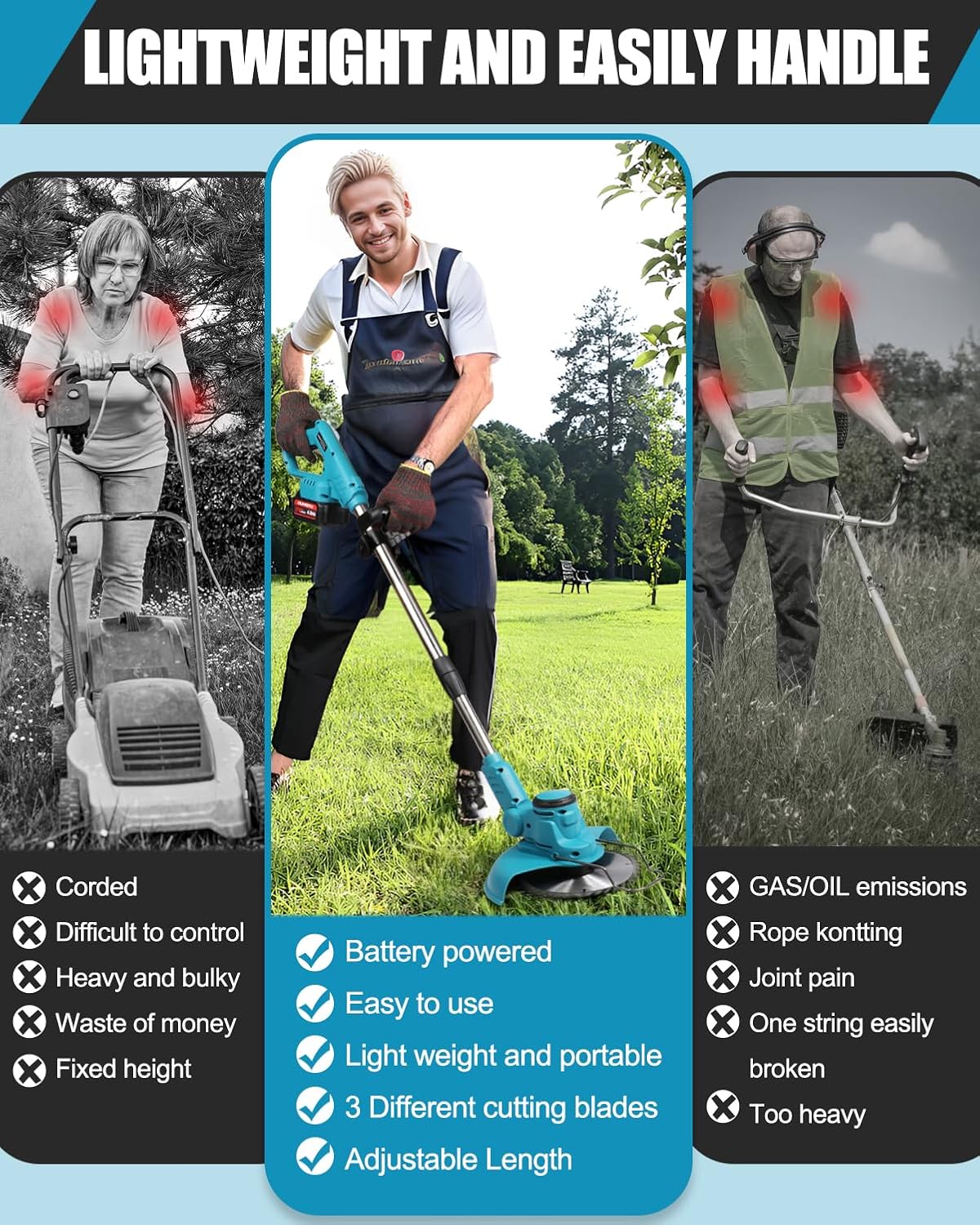 21V Cordless Grass Trimmer